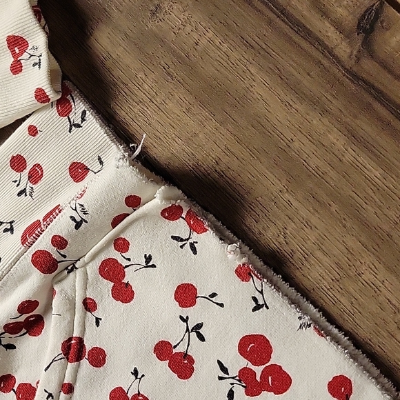 Womens cherry pattern Champion Hoodie One of a kind cropped piece. SZ Xsmall - Picture 4 of 6